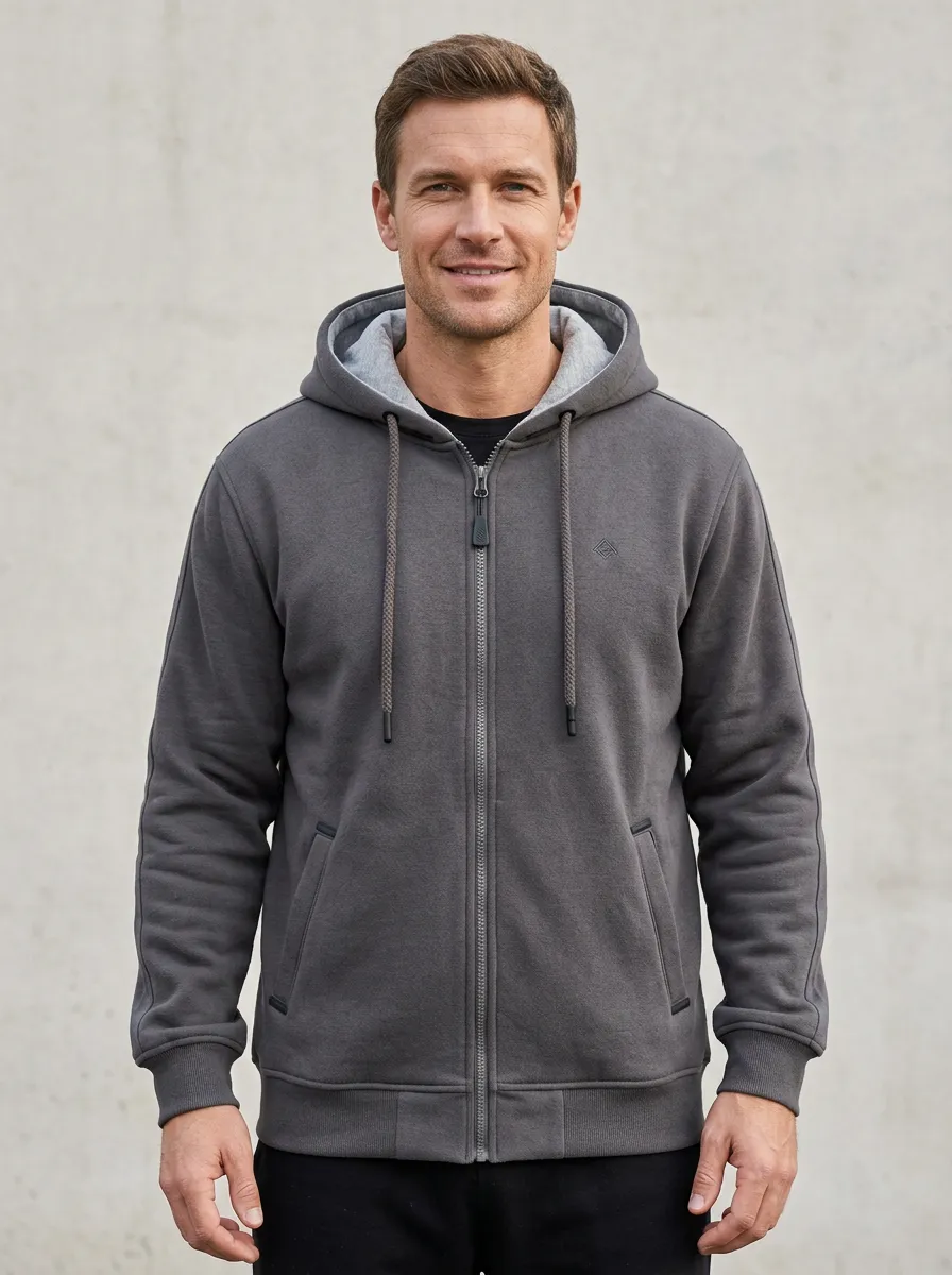 Athletic Minimalist Zip-Up Sport Look Men's Sport Jacket