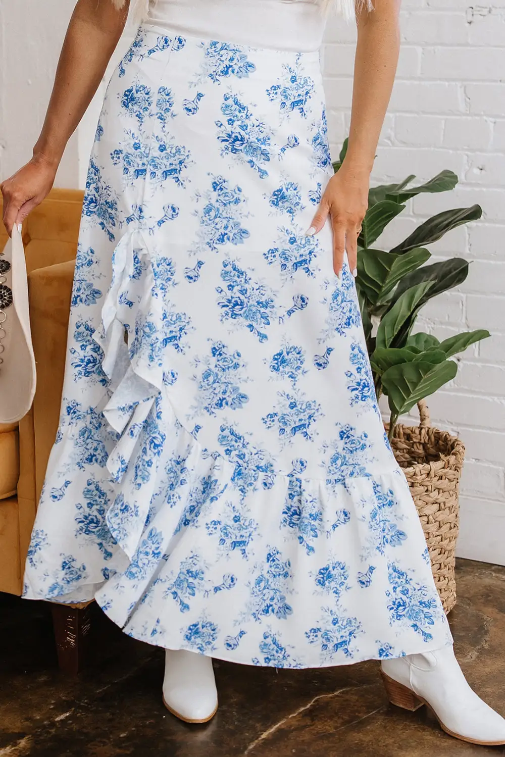 Easygoing Ruffle Trim Dress Skirt