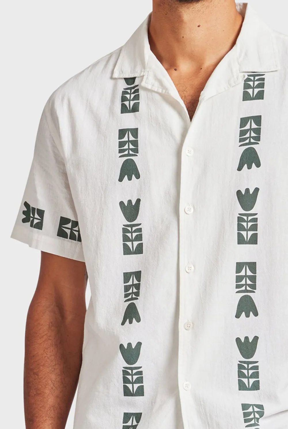 Kemp Short Sleeve Shirt- Navy/white