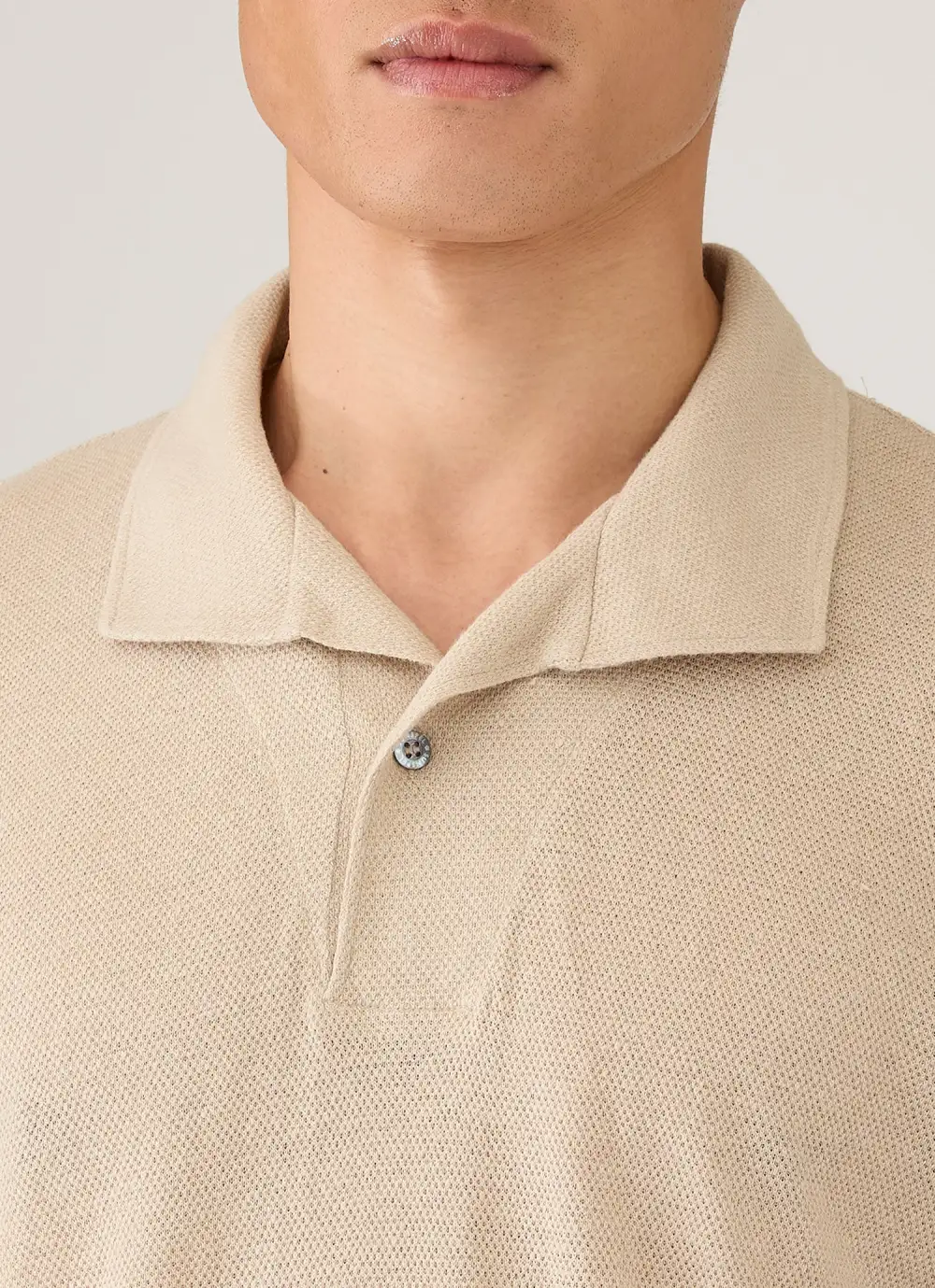 Refined Everyday Regular Fit Linen Pique Short Sleeve Polo Shirt