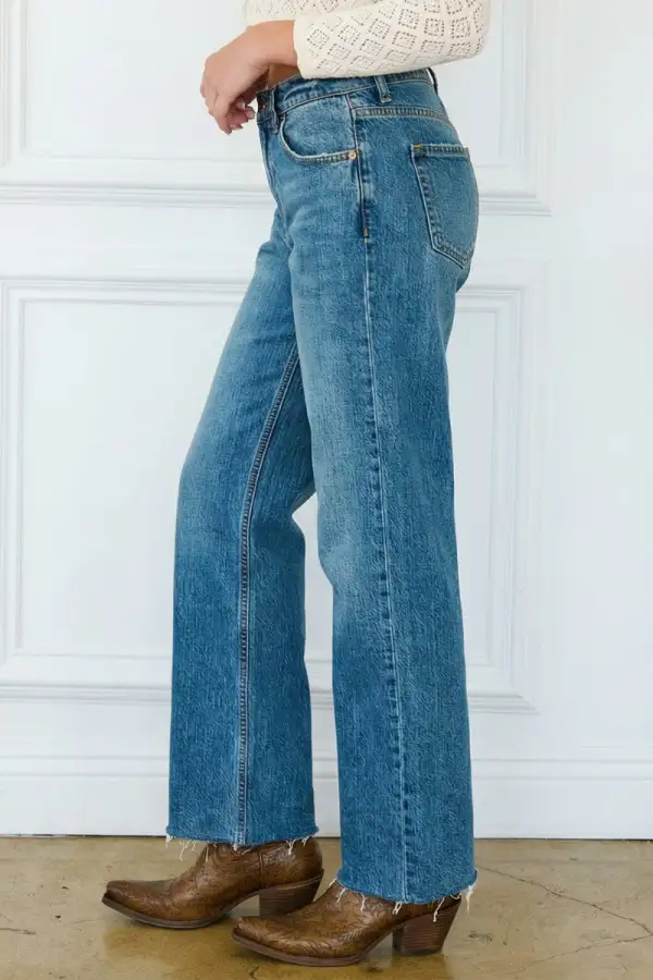 Everyday High Rise Straight Leg Relaxed Denim Jeans