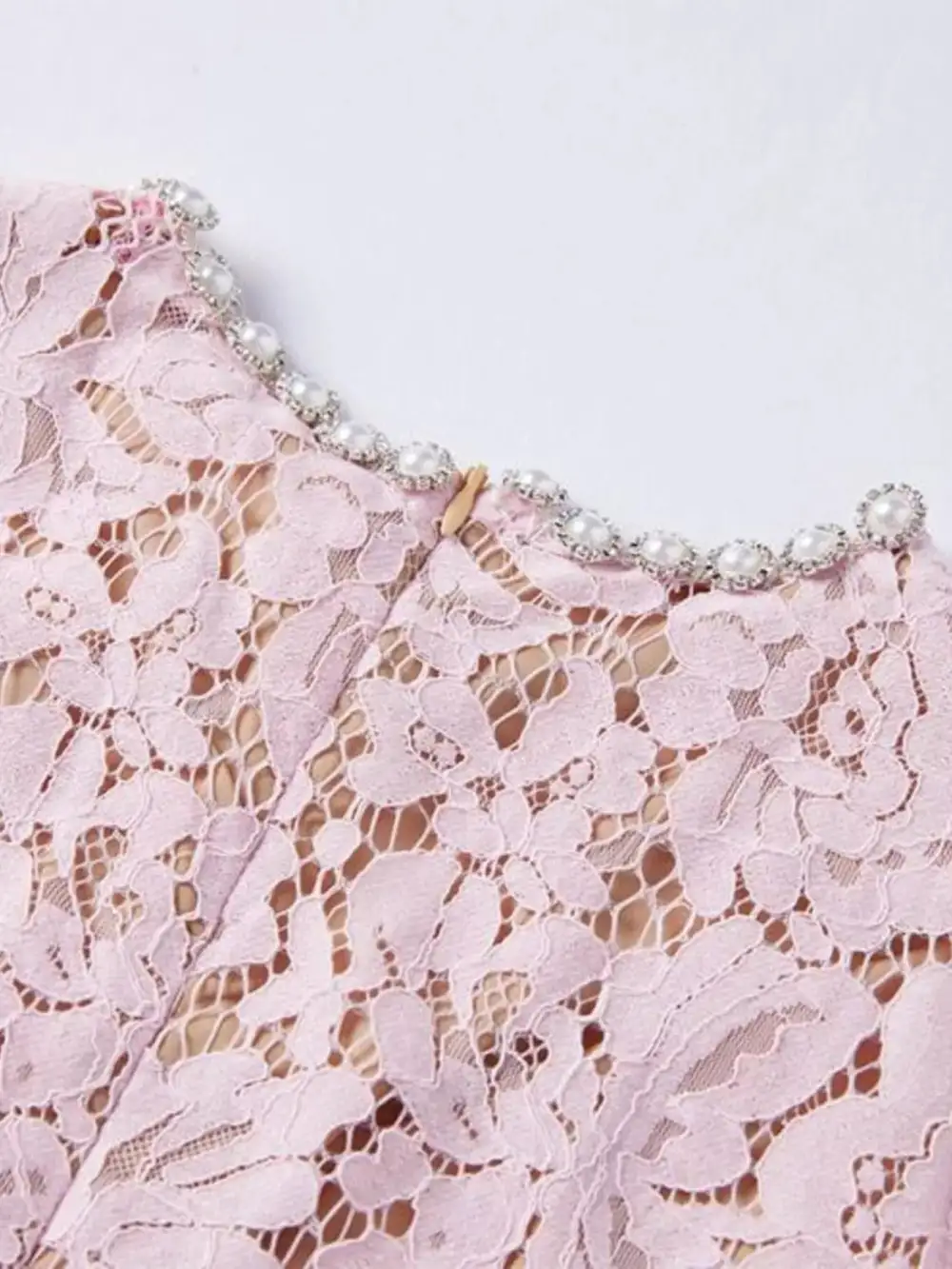 Lace Short Sleeve Mermaid Dress