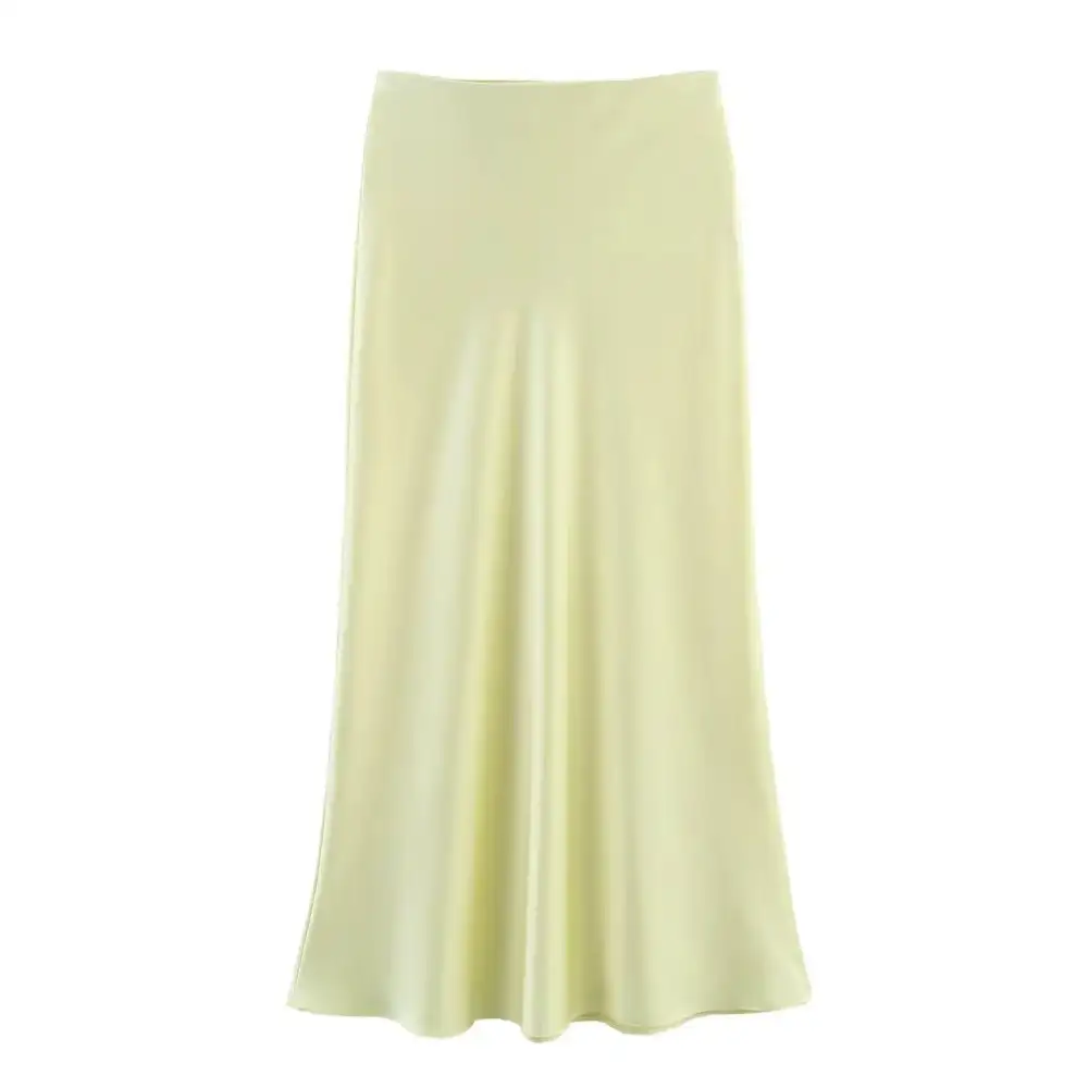 Everyday Satin Pencil High Waist Skirt