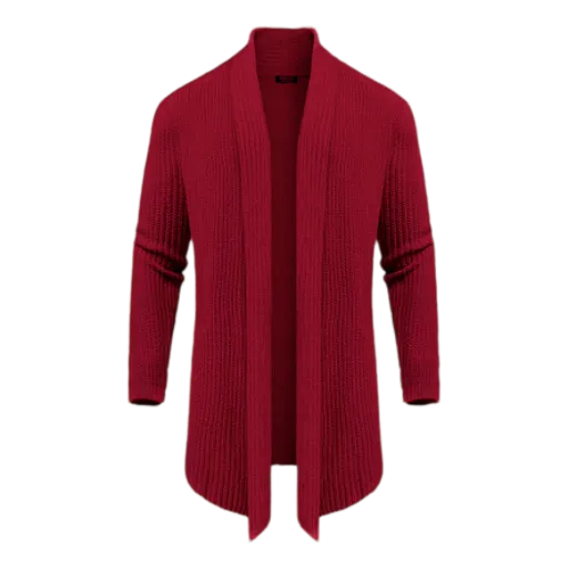 Men’s Shawl Collar Knit Drape Cardigan