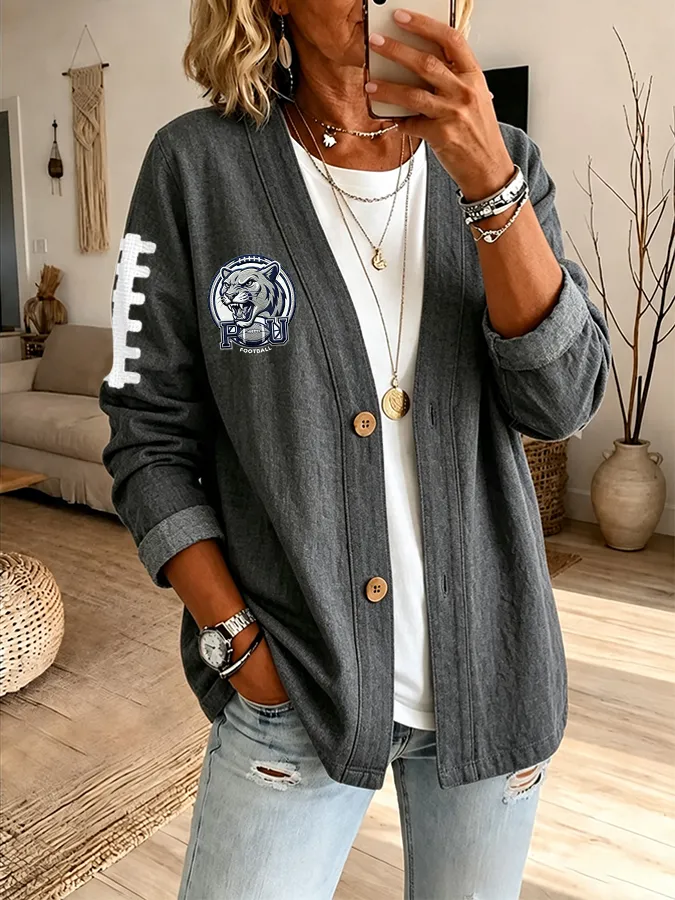 Women'S Football Fan Cardigan