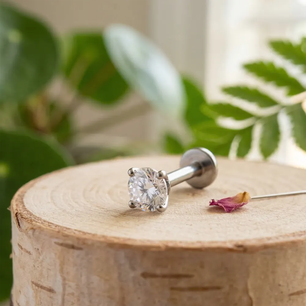 Contemporary Titanium Jewelry Stud