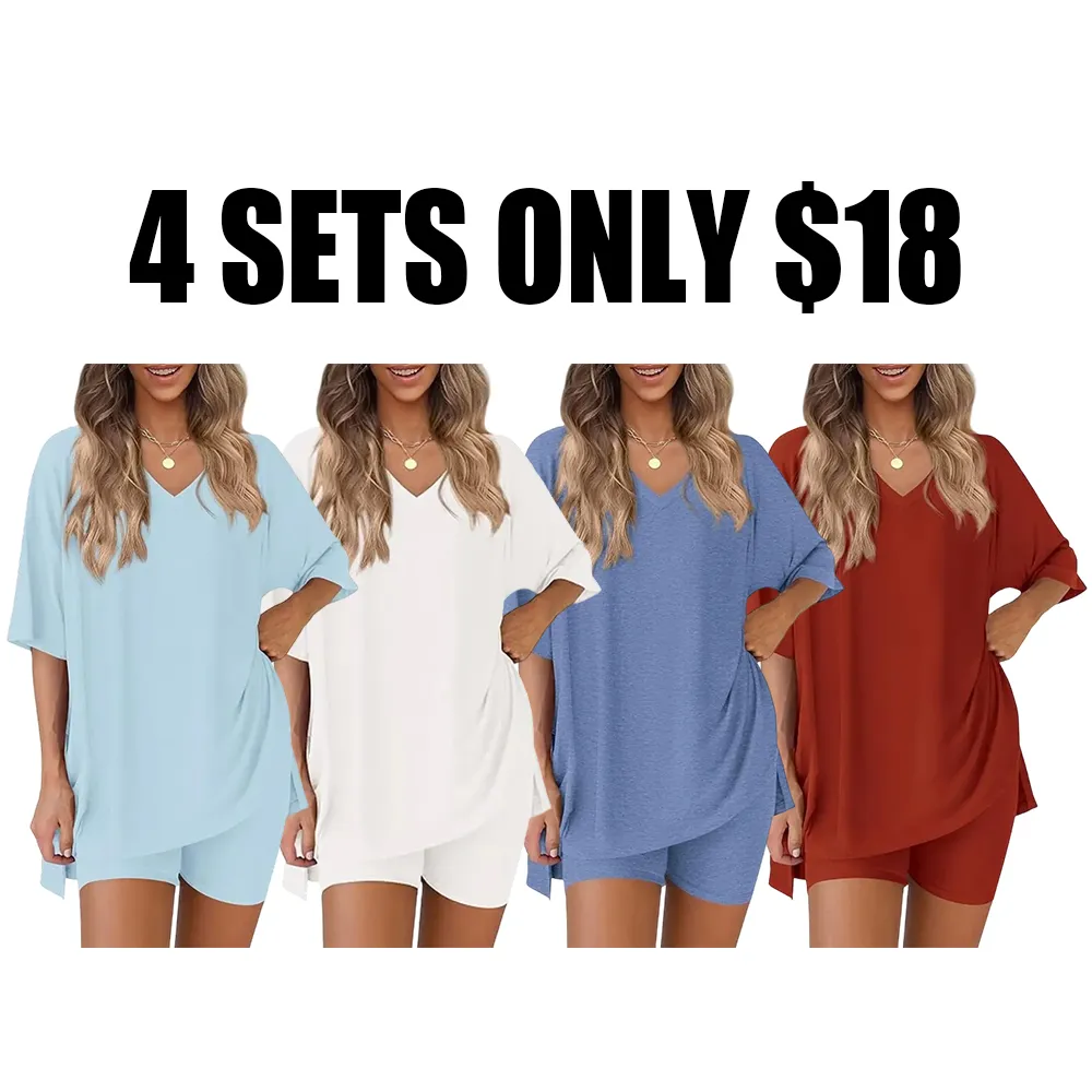 Women's Casual Loose Two-Piece Set🔥8-Pack - All Colors Included