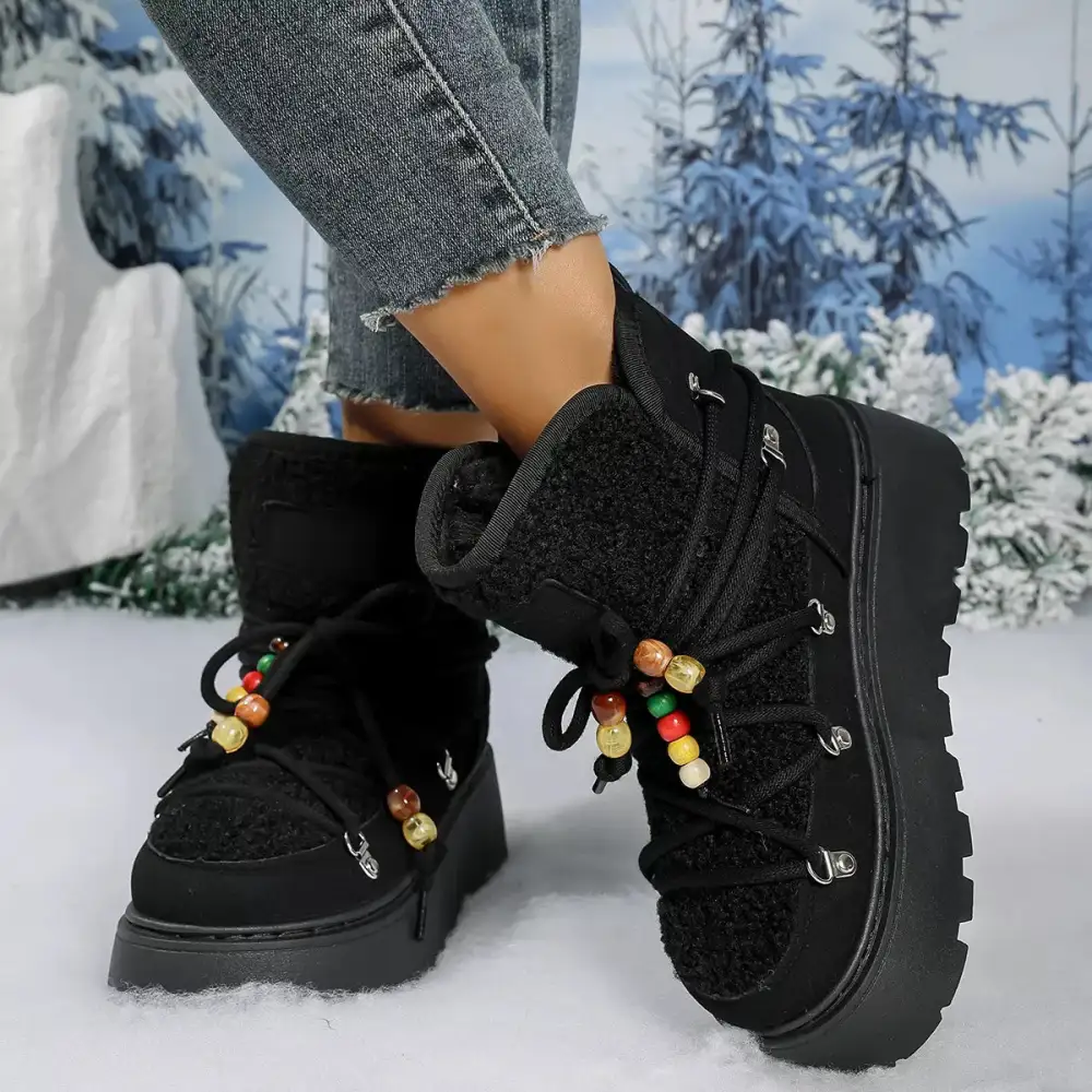 Lace Up Platform Winter Boots