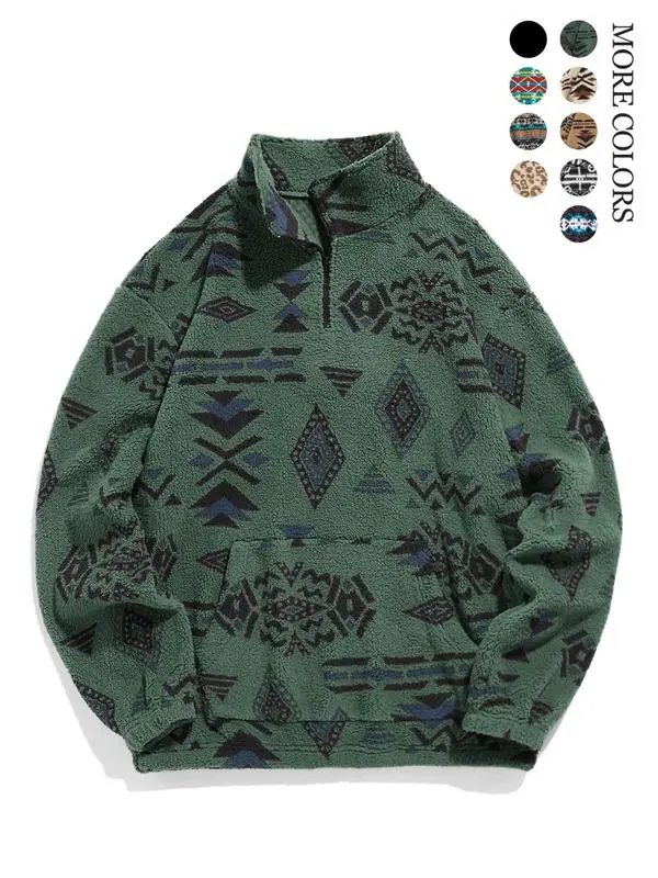 🧥 Men’s Ethnic Pattern Drop Shoulder Zipper Sweatshirt Bold Patterns. Effortless Comfort. Everyday Confidence.  🔥 Limited-Time Offer — 40% OFFThis Week Only!
