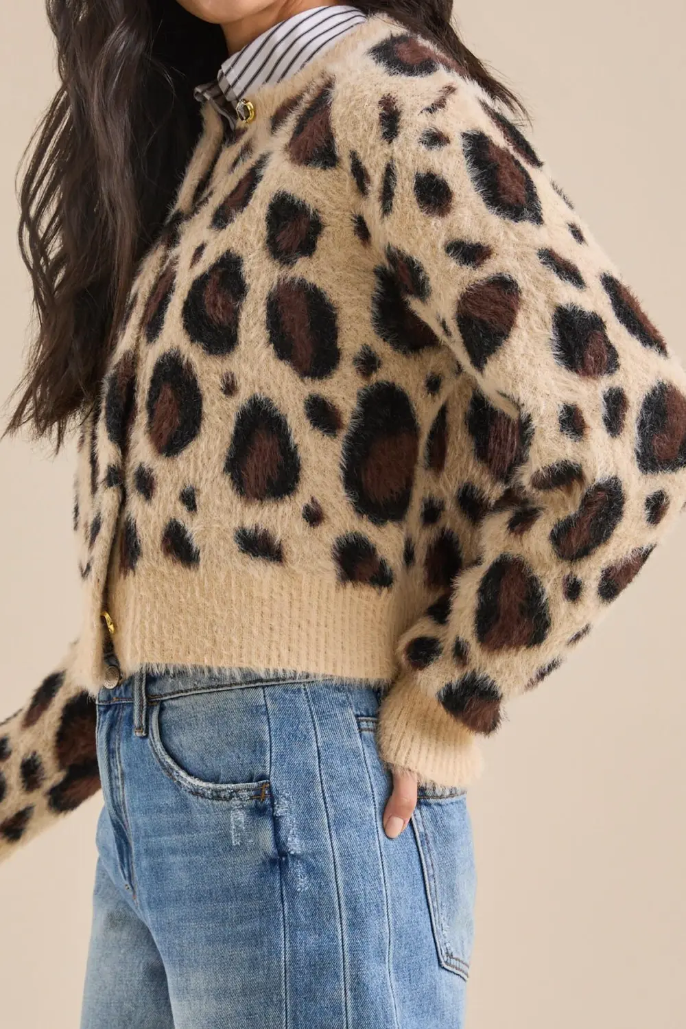 Button Front Eyelash Cardigan