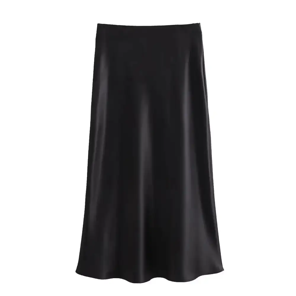 Everyday Satin Pencil High Waist Skirt