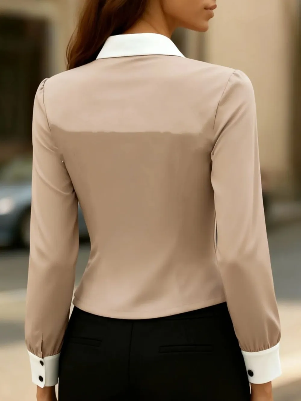 Contrast Button Down Shirt