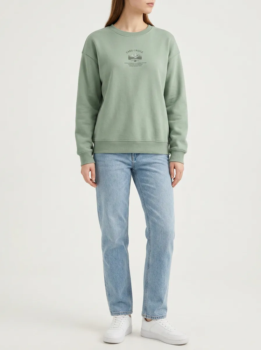 Women's Nature Lover Caey Cruce Mountain Printed Sweatshirt