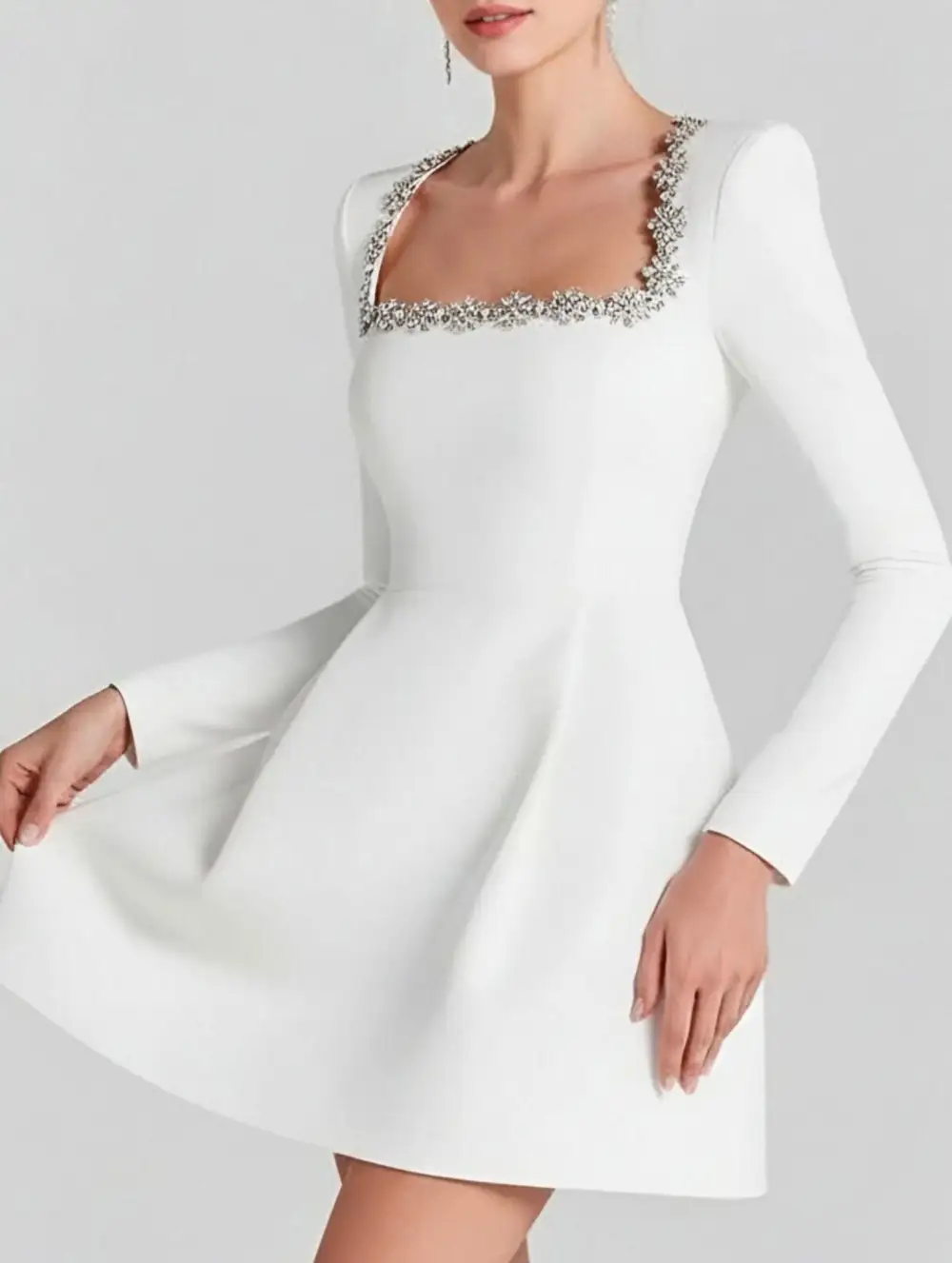 Velvet Square Neck Dress