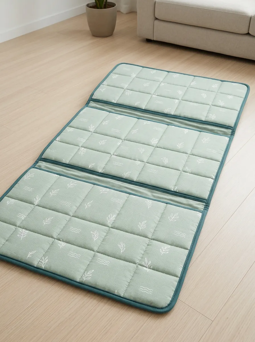 Botanical Leaf Pattern Pattern Cooling Mat