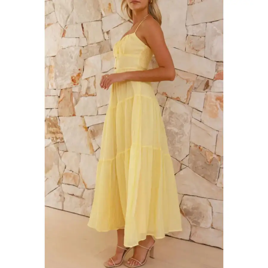 Ruched Smocked Back Cami Dress