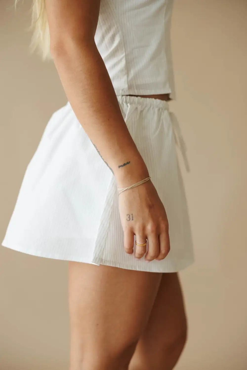 Linen Mini Skort
