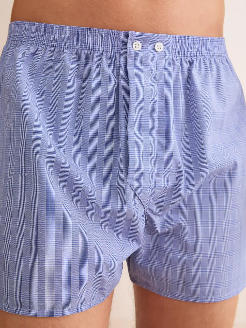 Classic Fit Cotton Grid Check Boxers