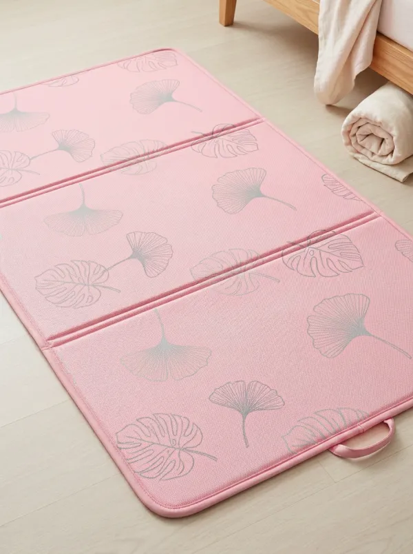 Nature Lover Ginkgo Leaf Blue Pattern Cooling Mat
