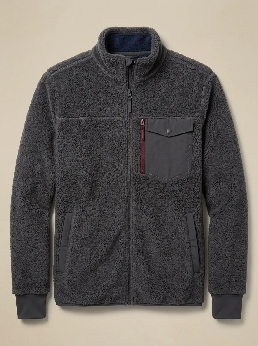 Sherpa Fleece Collar Jacket
