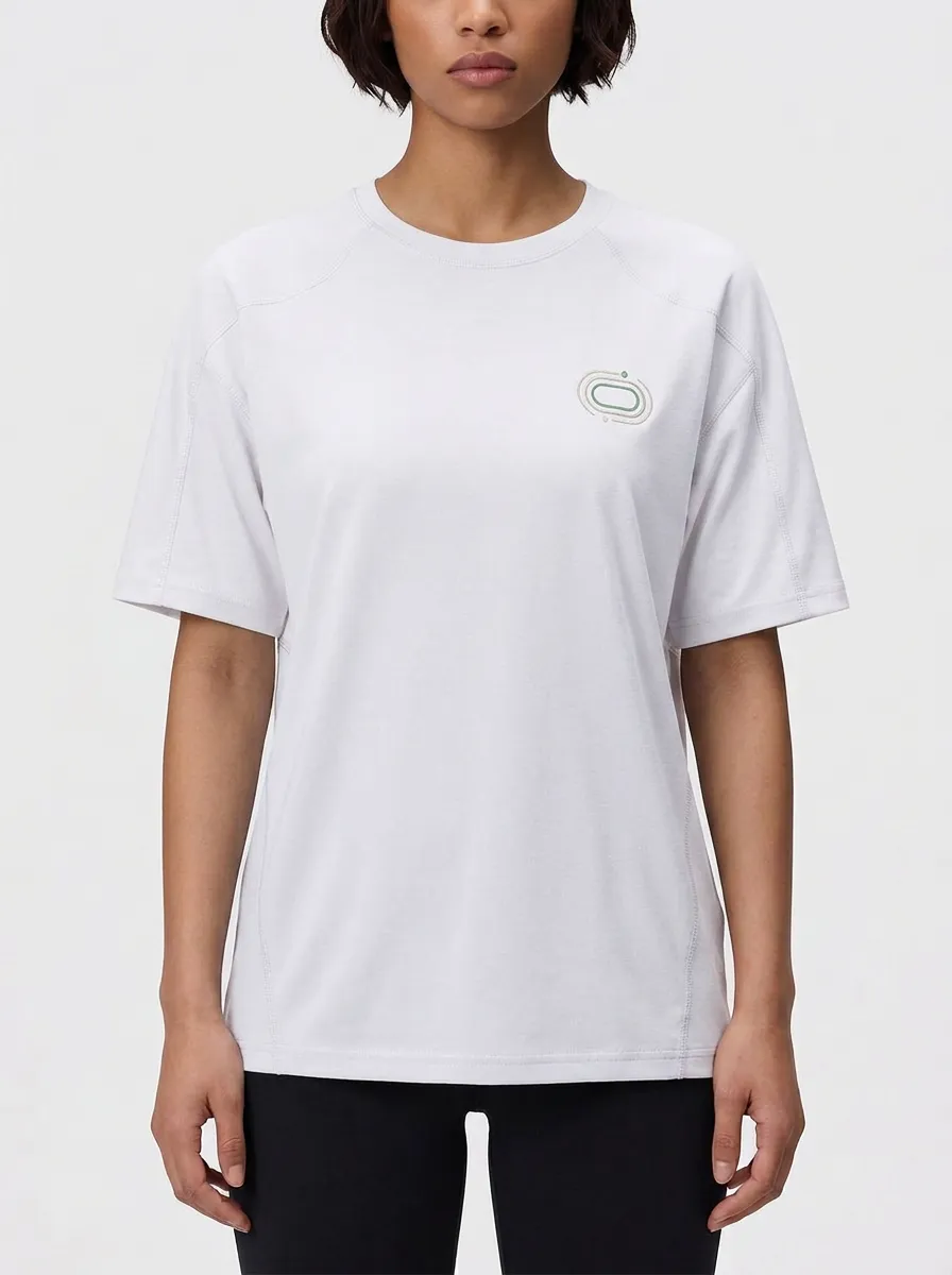 Women's Circular Chest Graphic Relaxed Raglan T-Shirt