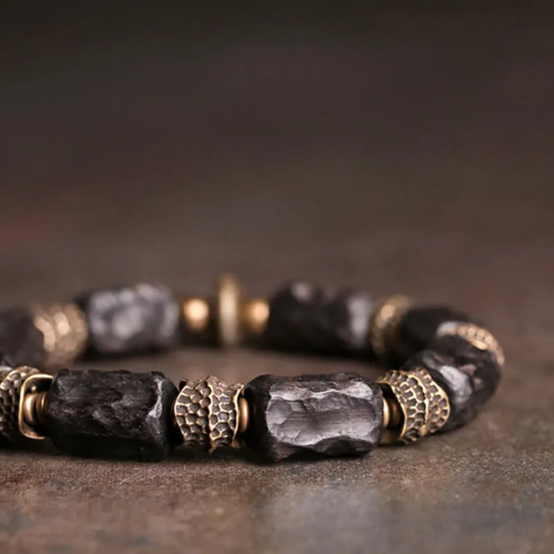 Ebony Wood Copper Bracelet