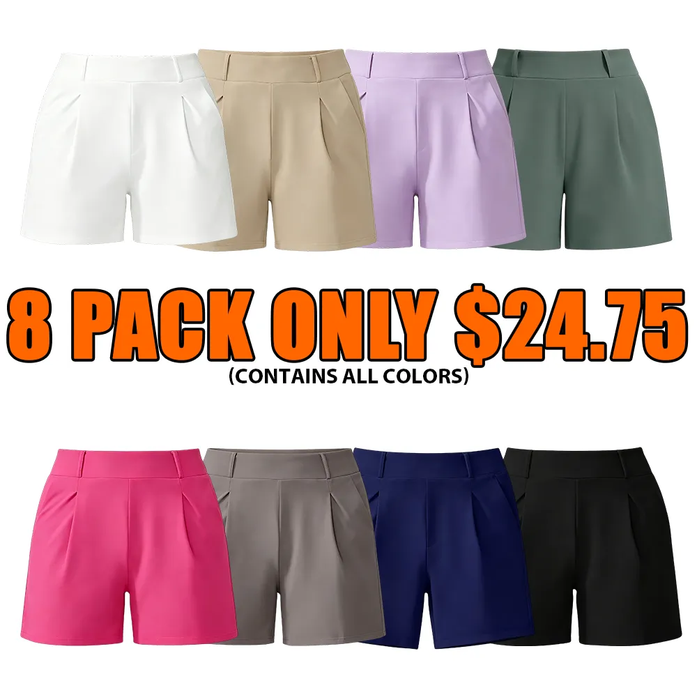 High-waisted casual summer shorts