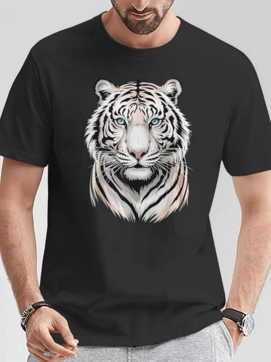 Tiger Printed Short Sleeve T-Shirt