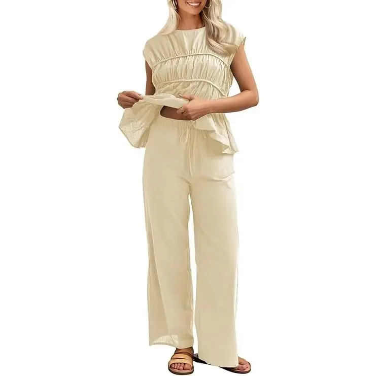 🎉Hot Sale🔥-Women's Cotton-Linen Two-Piece Set