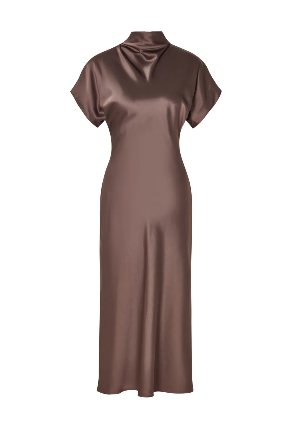 Mock Neck Sleeveless Midi Dress