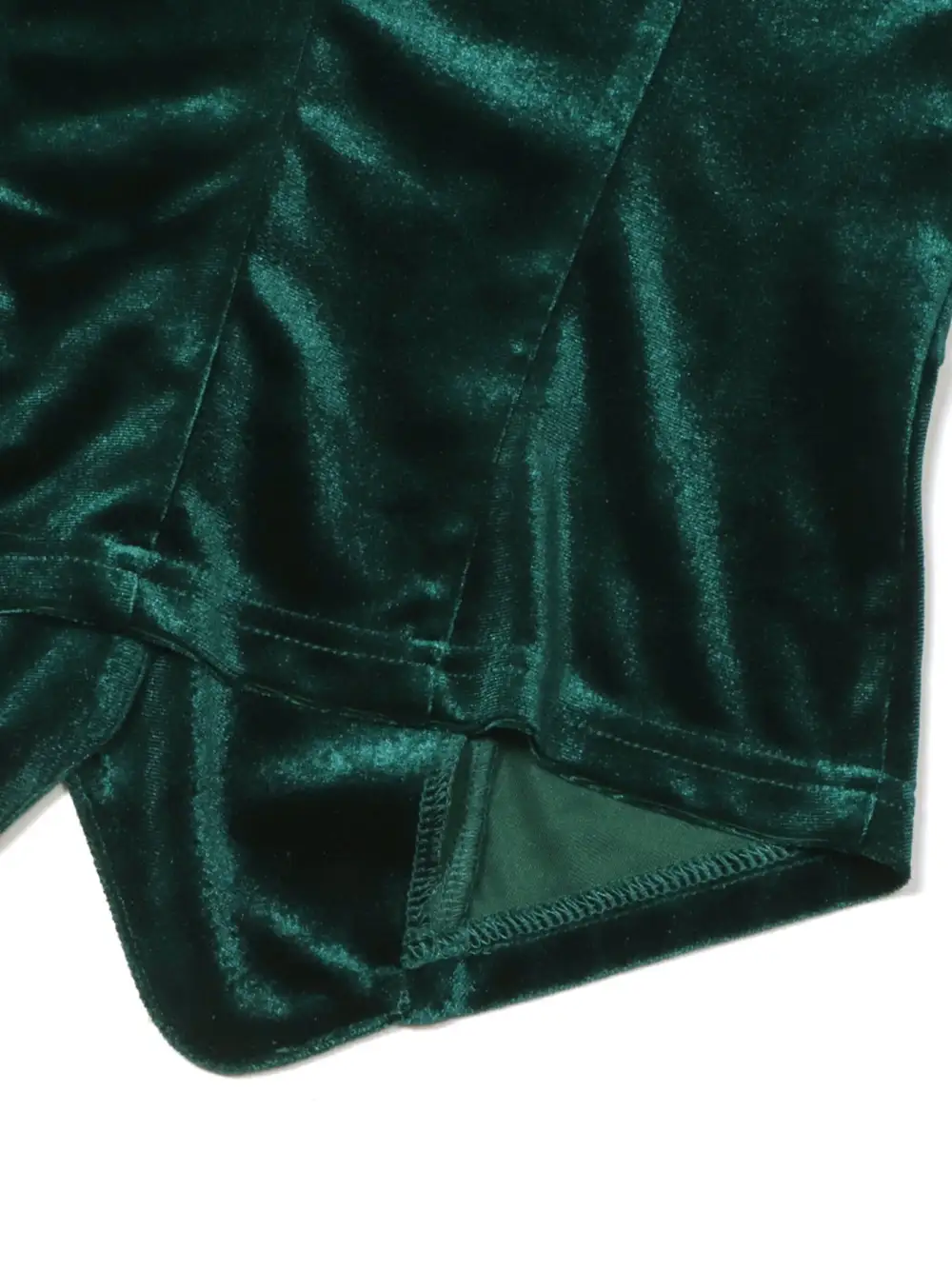 Lace Trim Velvet Button Front Top