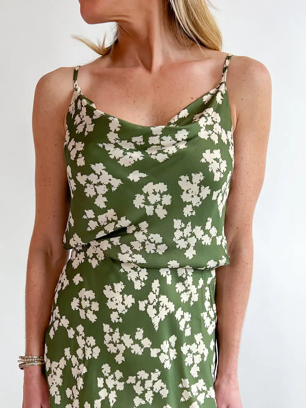 Draped Crewneck Cami Top
