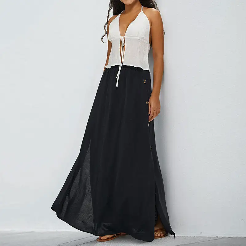 Women's Button-Detail Skirt