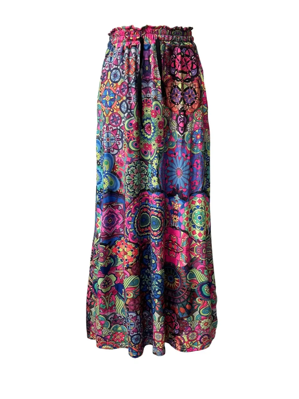 Practical Printed Drawstring Skirt