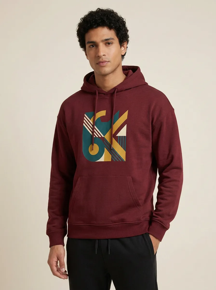 Men's Geometric Graphic Sage Green Printed Tracksuit