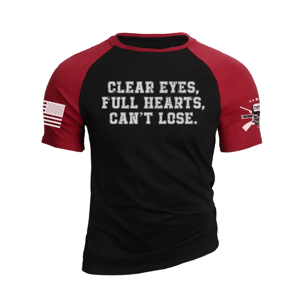 CLEAR EYES FULL HEARTS CAN'T LOSE RAGLAN GRAPHIC TEE