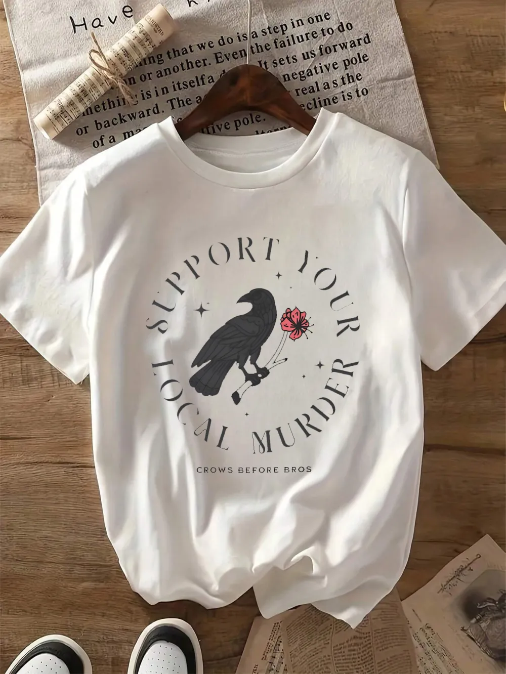 Support Local Murder Crow Graphic Tee