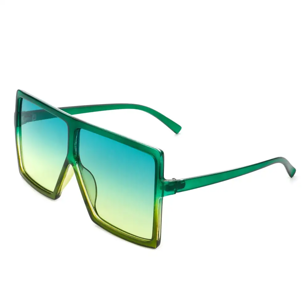 Flexible Square Flat Top Frame Sunglasses