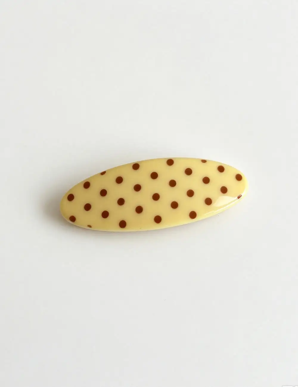 Acetate Polka Dot Oval Hair Clip