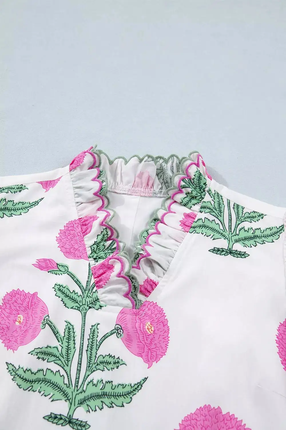 Floral Printed Ruffle Mini Dress