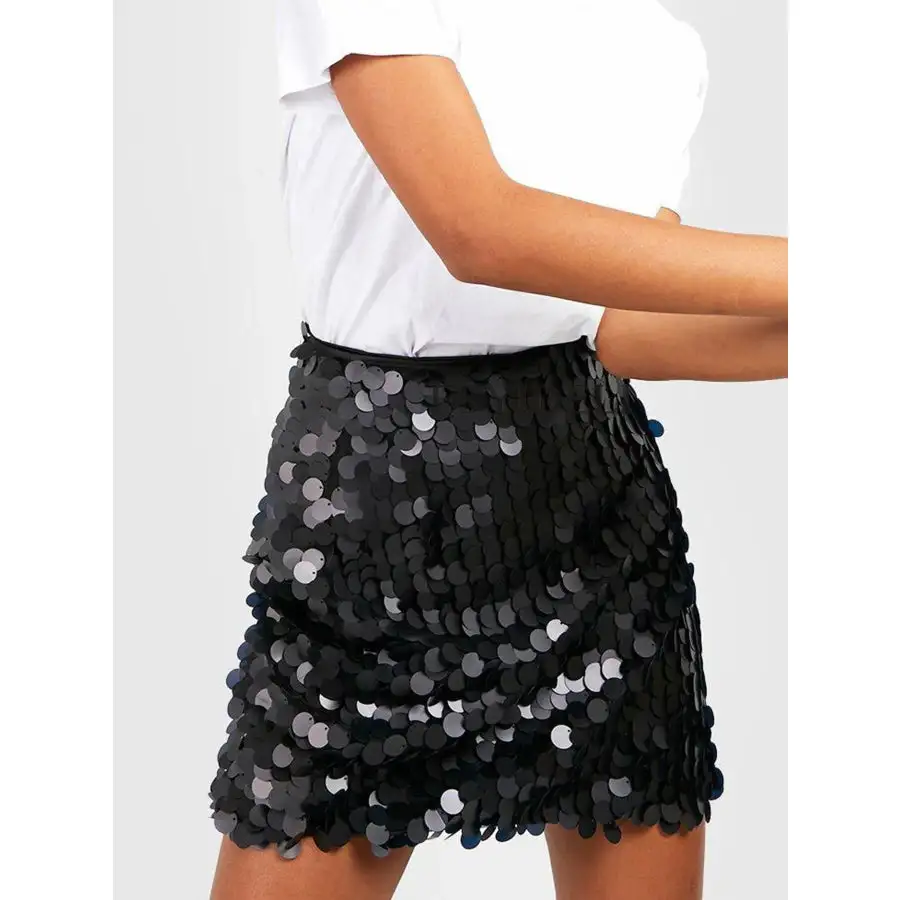 Simple Sequin Mini Skirt