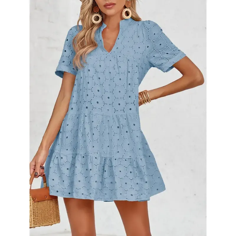 Women’s Flowy Lace V-Neck Dress