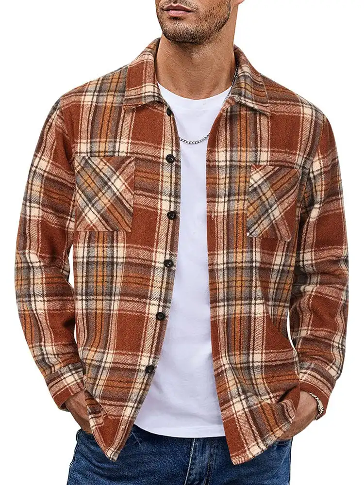 Stylish Comfy Flannel Plaid Shirt