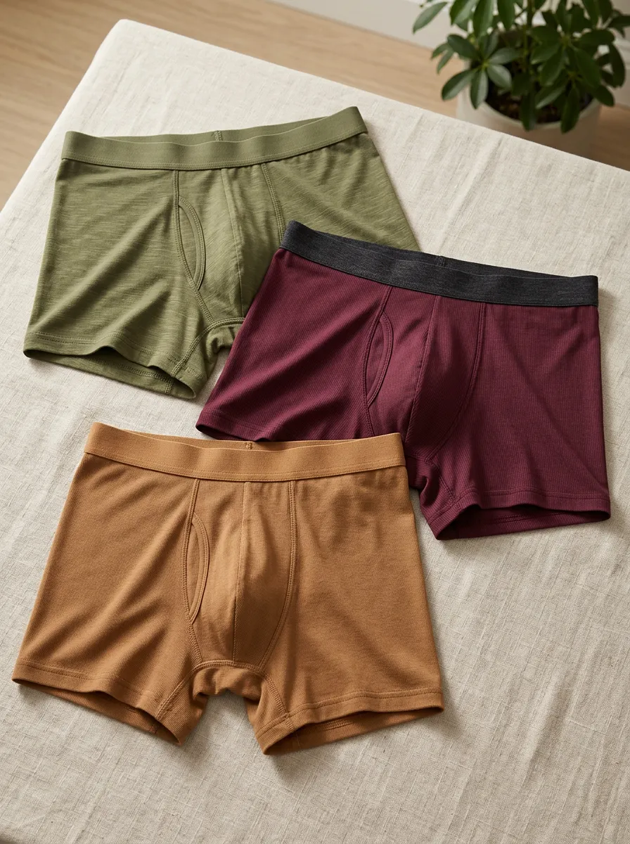 Men's Everyday Rotation Ribbed Cotton Boxer Briefs Set
