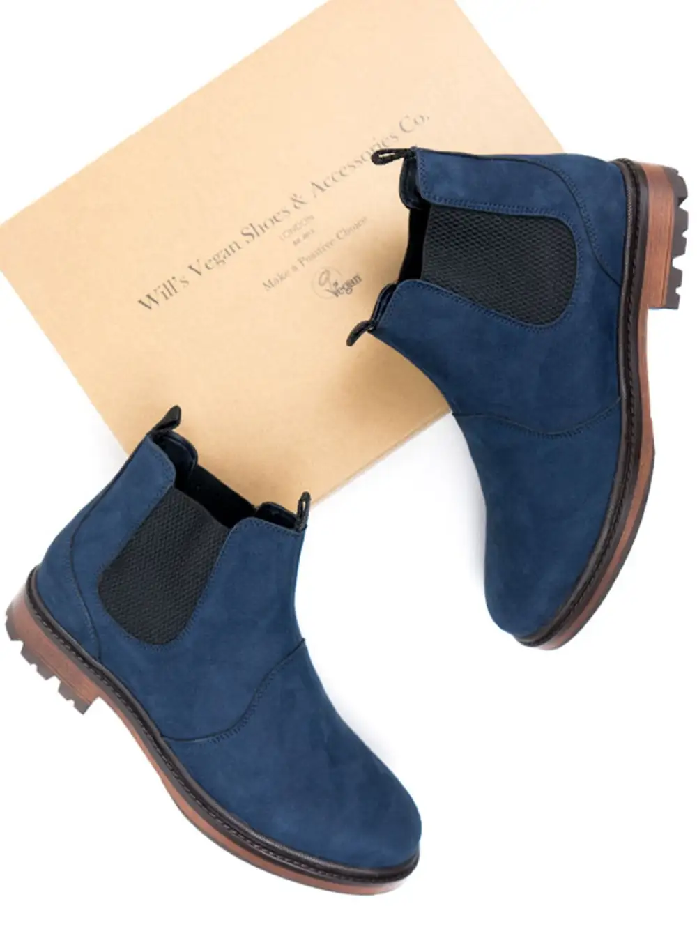Women's Water Resistant Vegan Suede Chelsea Boots