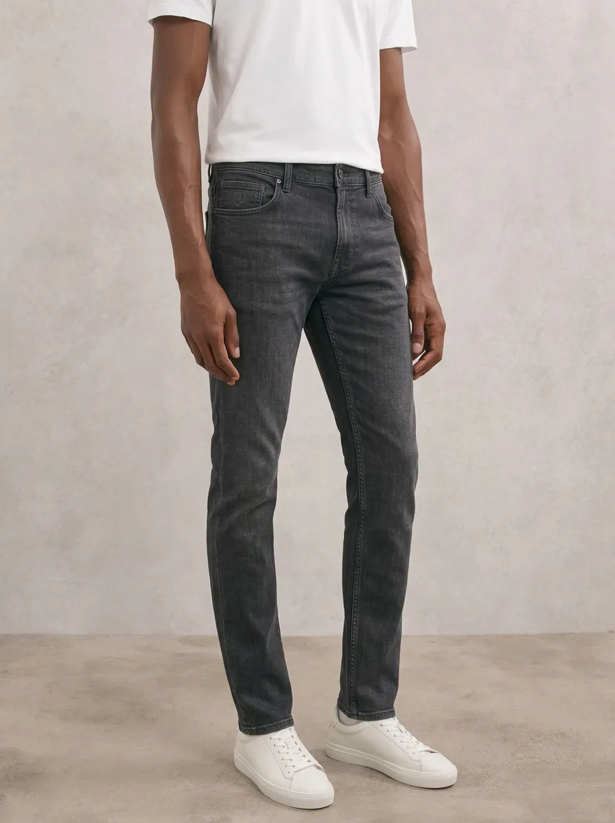 Men's Contemporary Flexible Slim Fit Stretch Denim Jeans