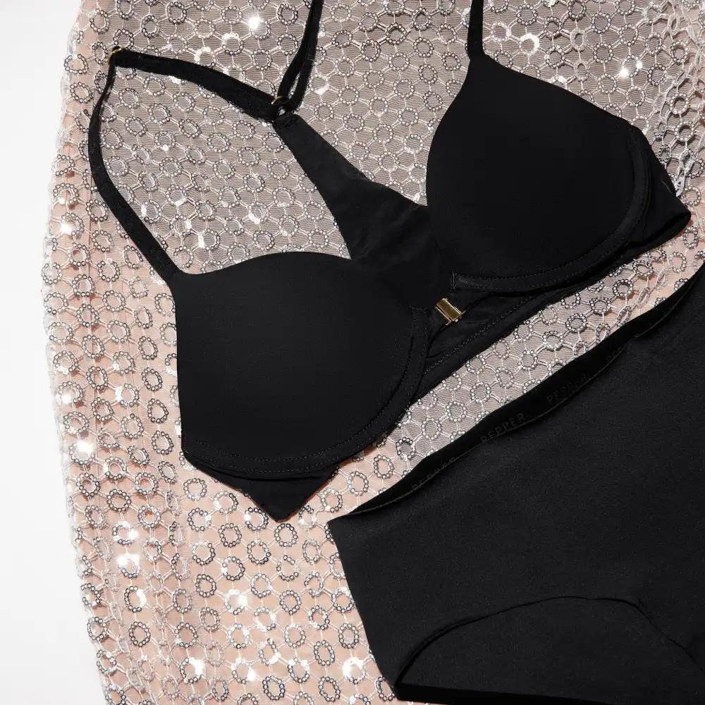 Racerback Lift Up Bra Black
