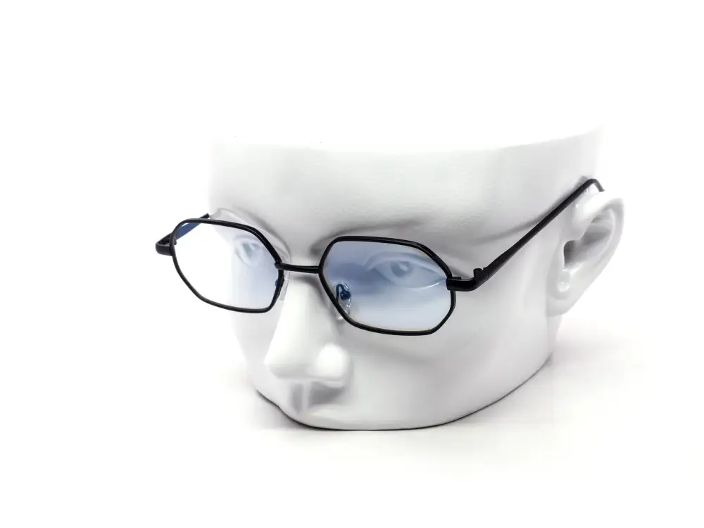 12-Pack Slim Metal Hexagon Blue Light Glasses