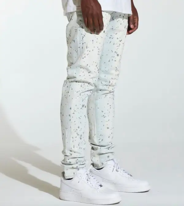 Glitter Finish Slim Jeans