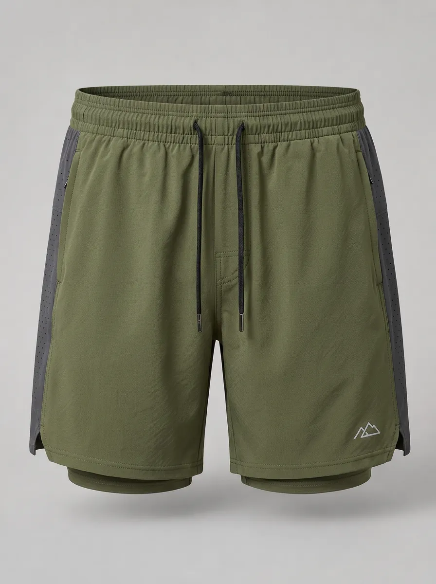 Men's Outdoor Hiking Mountain Printed Breathable Athletic Shorts